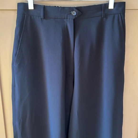 Ivan Grundahl sz M Black Trousers Highrise Wide Leg Minimalist Contemporary - Picture 2 of 9